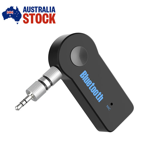 Bluetooth Car Audio Receiver Adapter 3.5MM AUX Stereo Music Home Hands-free