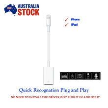 Load image into Gallery viewer, Apple 8-Pin iPad iPhone to USB OTG Adapter Converter Compatible Cable