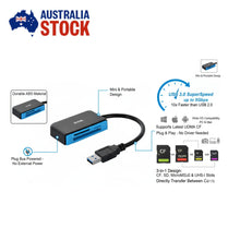 Load image into Gallery viewer, USB 3.0 Memory Card Reader High Speed Multi Adapter SD Micro SD SDHC SDXC CF for PC Mac Laptop