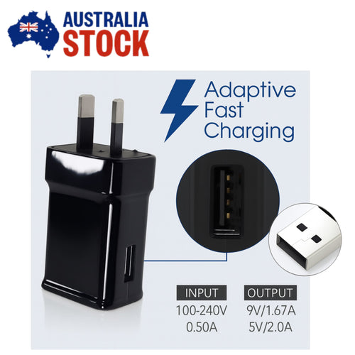 Single USB Wall Charger 5V 2A Fast Charging Adapter AU Plug – Universal Travel Power Supply for Home & Office