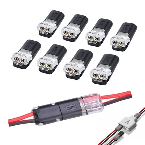10X 12V WIRE CABLE SNAP PLUG IN CONNECTOR TERMINAL CONNECTIONS JOINERS CAR AUTO Unbranded