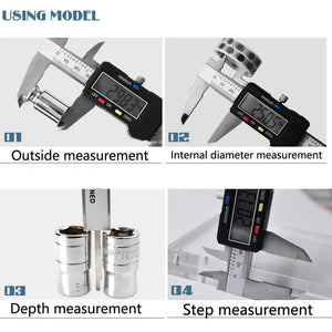 150mm 6" Stainless Steel Electronic Digital Vernier Caliper Depth Measurement Unbranded