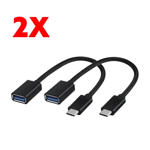 2X TypeC OTG Adapter Cable USB3.1 Type-C Male to Female USB3.0 Data Sync Unbranded