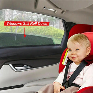 2x Universal Sun Shades Rear Side Seat Car Window Baby Kids Protection Unbranded