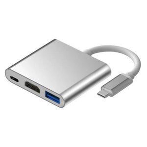 USB Type C to HDMI 4K Adapter, 3-in-1 USB 3.1 Type C 4K HDMI