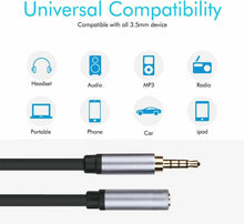 Load image into Gallery viewer, 3.5mm Male to Female Extension Cable with Microphone Stereo Audio Cable 4 Pole Unbranded