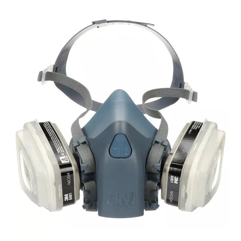 3M Half Facepiece Respirator 7502 Safety Professional Reusable Gas Mask with 3M6001 Organic Vapor Cartridge Unbranded