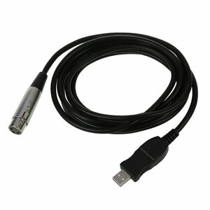 3M USB Male to XLR Female Microphone USB MIC Link Cable Cord Adapter Converter Unbranded