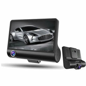 4" LCD 1080P FHD Car DVR 3 Lens Camera Revising Recorder Dash Cams Night Vision Unbranded
