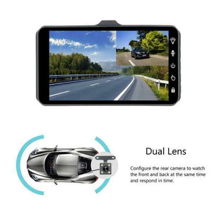 4.0'' Touch FHD 1080P Dual Lens Car DVR Reversing Dash Cam Recorder One Click Shop