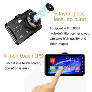 4.0'' Touch FHD 1080P Dual Lens Car DVR Reversing Dash Cam Recorder One Click Shop