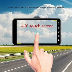 4.0'' Touch FHD 1080P Dual Lens Car DVR Reversing Dash Cam Recorder One Click Shop