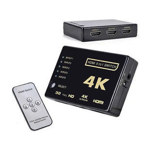 5 Way 4K Ultra HD HDMI Switch Splitter HDTV Unbranded