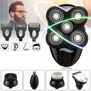 5 in 1 4D Rechargeable Electric Razor Shaver Waterproof Cordless Trimmer Bald Head Unbranded