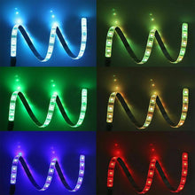 Load image into Gallery viewer, 5V 500CM USB LED Strip Light RGB 5050 TV Back COLOUR CHANGING + 24 IR Remote Unbranded