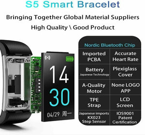 Bluetooth Smart Bracelet Fitbit Style Heart Rate Monitor Watch Pedometer Tracker Unbranded