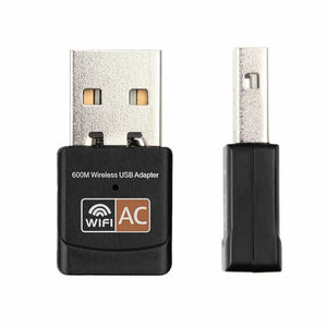 Dual Band 600Mbps USB WIFI Wireless Dongle AC600 Lan Network Adapter 2.4GHz 5GHz Unbranded