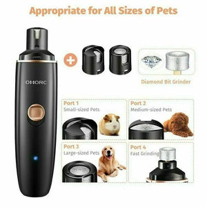 Electric Dog Toe Nail File Grinder Clippers Pet Cat Claw Grooming Trimmer Tools Unbranded