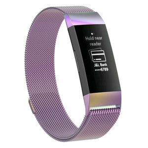 Fitbit Charge 3 Band Metal Stainless Steel Milanese Loop Wristband Strap Small/Large Unbranded