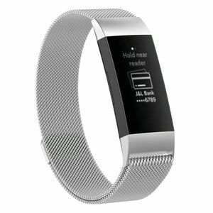 Fitbit Charge 3 Band Metal Stainless Steel Milanese Loop Wristband Strap Small/Large Unbranded