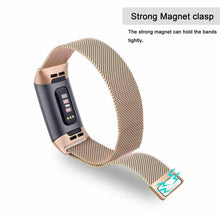 Load image into Gallery viewer, Fitbit Charge 3 Band Metal Stainless Steel Milanese Loop Wristband Strap Small/Large Unbranded