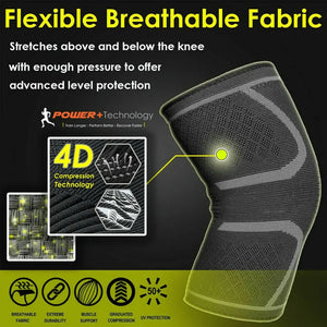 Knee Support Brace Compression Sleeve Arthritis Pain Relief Gym Unbranded