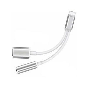 Lightning to 3.5mm Splitter Headphone Audio Adapter and Charge Cable for iPhone 7 & 7 Plus One Click Shop