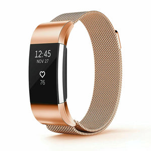 Metal Stainless Steel Milanese Loop Wristband Strap Small/Large for Fitbit Charge 2 Unbranded