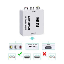 Load image into Gallery viewer, Mini AV 2 HDMI Converter RCA to High Definition Upscaler Nintendo SNES N64 1080p Unbranded