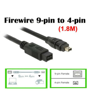 Premium Firewire IEEE1394 800 to 400 9 Pin to 4 Pin Adapter Cable 1.8M Cord M/M Unbranded