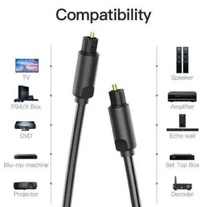 Premium Gold Toslink Optical Fiber Digital Audio Cable Lead Sound Cord S/PDIF One Click Shop