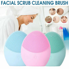 Load image into Gallery viewer, Silicone Face Cleansing Brush Electric Facial Cleanser Washing Massager Scrubber Unbranded