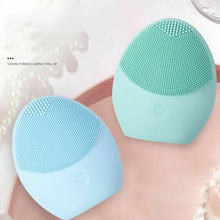 Load image into Gallery viewer, Silicone Face Cleansing Brush Electric Facial Cleanser Washing Massager Scrubber Unbranded