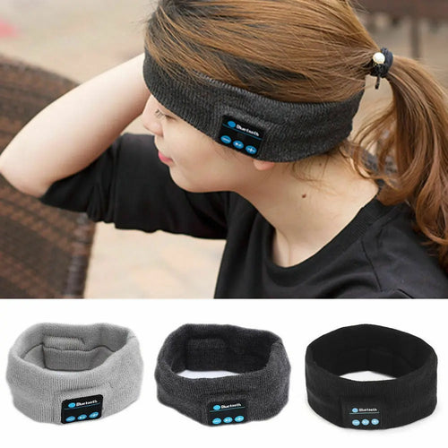 Sleep Headset Bluetooth Wireless Stereo Earphone Headphone Sports Headband with Microphone Unbranded