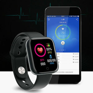 Smart Watch Bluetooth Heart Rate Blood Pressure IP67 Waterproof For iOS Android Unbranded