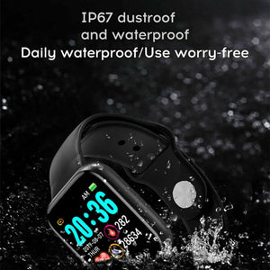 Smart Watch Bluetooth Heart Rate Blood Pressure IP67 Waterproof For iOS Android Unbranded