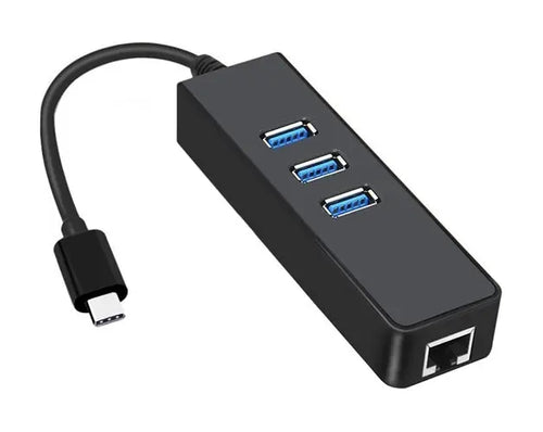 USB 3.1 Type-C 3-Port Hub + Gigabit Ethernet Network Adapter Unbranded