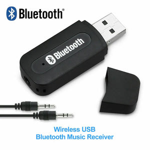 USB Bluetooth Audio Receiver Adaptor Wireless Music 3.5mm Dongle AUX A2DP Car Unbranded
