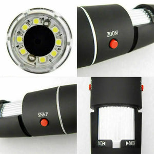 USB Digital Microscope 0X-1600X 8 LED Handheld Endoscope Magnifier Camera One Click Shop Australia