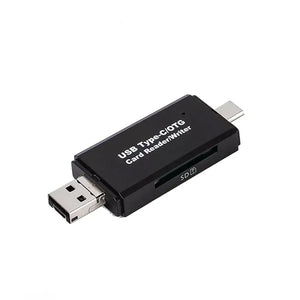 USB TYPE C Micro USB 2.0 OTG Adapter 3-in-1 Memory Card Reader Supports SD TF Micro Card Reader For Smartphones & PC Unbranded