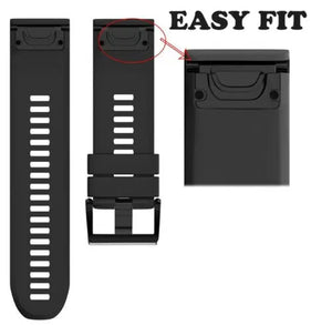 Unisex Replacement 22mm Silicone Black Wrist Band for Garmin Fenix 5 Unbranded
