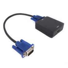 Load image into Gallery viewer, VGA to HDMI Female to Female Video Adapter Cable Converter with Audio HD 1080P with extra VGA TO VGA cable One Click Shop Australia