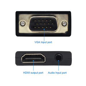 1080P VGA to HDMI Adapter Male to Female with Audio HD One Click Shop